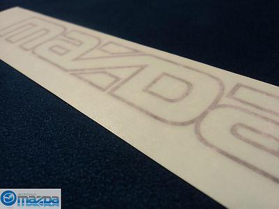 MAZDA MIATA 1990-1992 NEW OEM LIGHT GREY FRONT BUMPER MAZDA STICKER DECAL, US $31.95, image 3