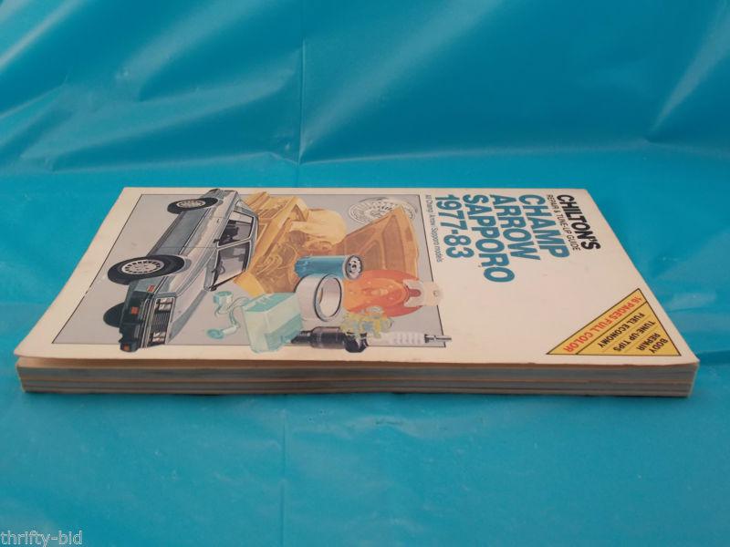 Chilton's Champ Arrow Sapporo Repair & Tune-up Guide Manual 1977 - 83 1983, US $8.95, image 5