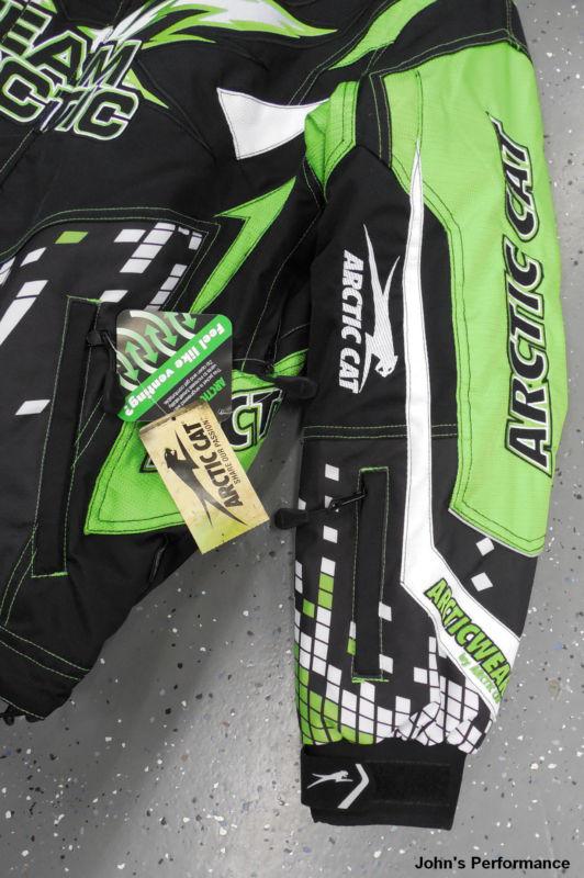 Sell Womens Green Team Arctic Cat Snowmobile Jacket Coat L Large 5230