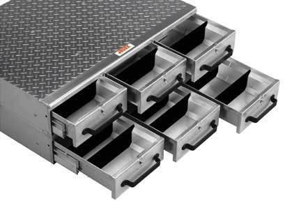 1406980 delta jobox aluminum drawer 26in floor model w/ 6 drawers(26l x12h x36w)