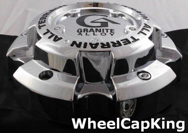 Granite alloy wheels chrome custom wheel center  caps (1) #89-98506 new!