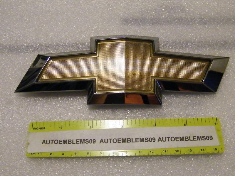 Chevrolet gold bowtie 7 3/4" emblem used 