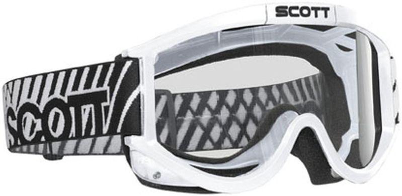 New scott 87 otg w/ clear afc standard lens adult goggles, white, one size