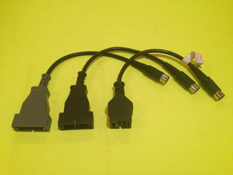 Otc / mac vehicle diagnostic cables, new style for chrysler, gm - 3pc set