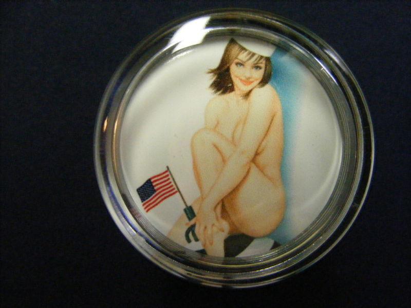 Steering wheel"spinner knob"pin up girl,30s-40s-50s (1)