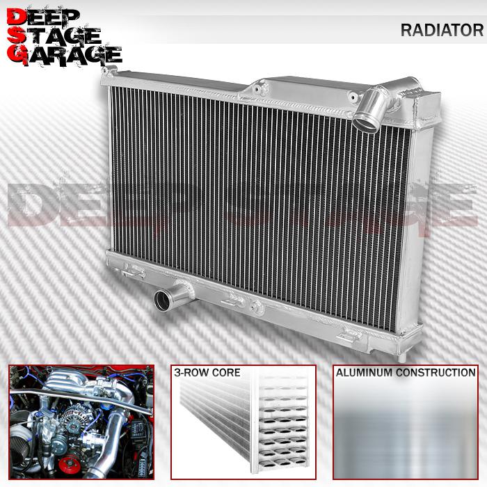 Aluminum racing tri core 3-row bolt-on cooling radiator 93-97 mazda rx-7 fd fd3s