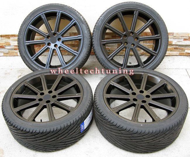 22" range rover 10 spoke wheel and tire package - black