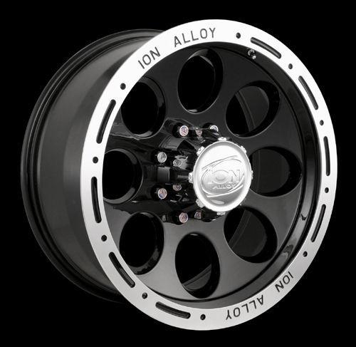 Ion alloys style 174 wheels rims 16x8, 8x170mm, black with beadlock look