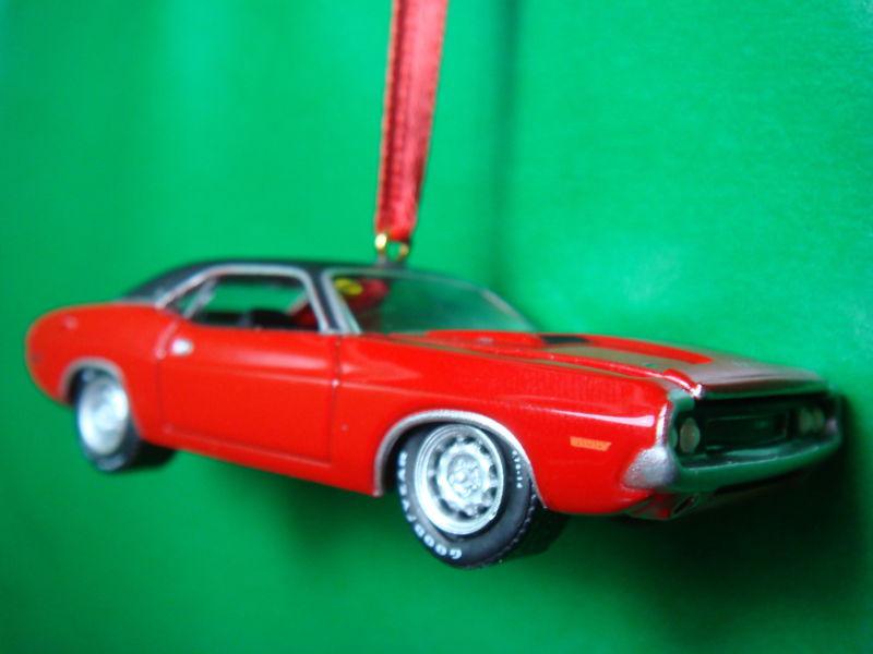 1970 '70 dodge challenger red christmas tree ornament