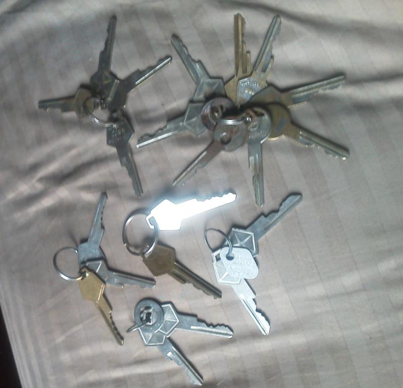 Lot of misc. keys from plymouth, dodge, and chrysler 1960's and 1970's 