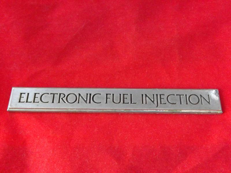 Purchase Cadillac DeVille Electronic Fuel Injection Emblem Chrome Metal Rear OEM 198593 in Fort