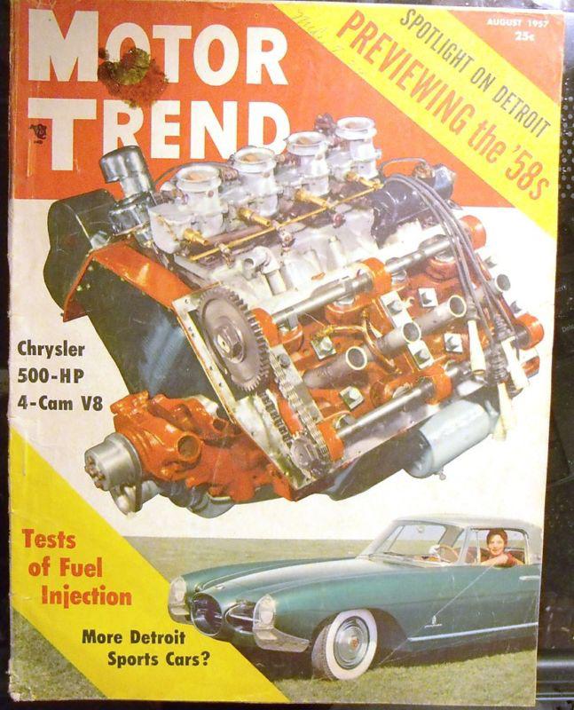 Motortrend 08/1957 goliath 1100 aston martin db204 mark iii goggomobil