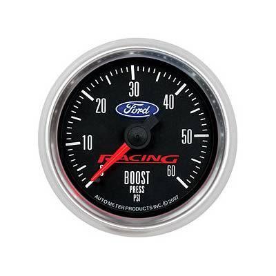 Autometer ford racing mechanical boost pressure gauge 2 1/16" dia black face
