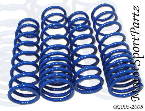 Blue lowering springs (4pc front &amp; rear) volkswagen golf gti 1999-2003 2004 2005