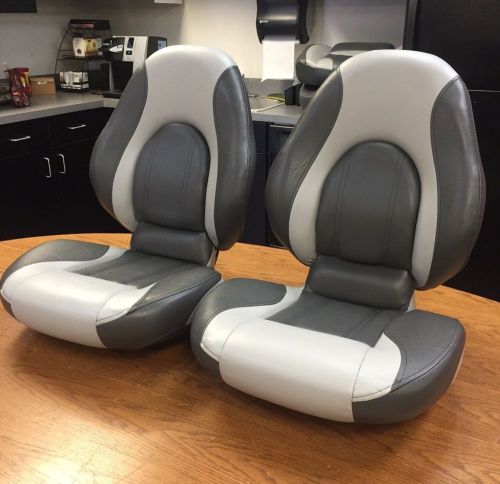 Boat seats tempress dlx centric charcoal gray replacement seat - (2) pair