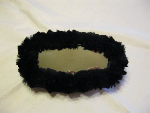 Kool 50&#039;s black fuzzy mirror muffs a cool 50&#039;s touch for your custom cruiser