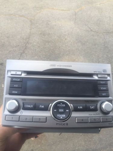 10-12 subaru legacy radio cd player mp3 wma 6 disc changer 2010 2011 2012