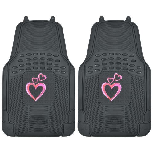 Purchase Pink Hearts PVC Ridged Diamond Rubber Mats 2 Piece in Clifton