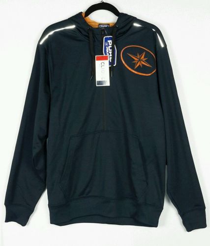 Pure polaris men's navy blue performance hoodie sweatshirt size large - nwt