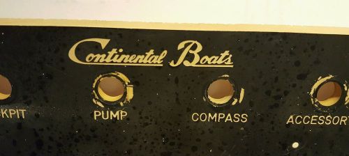 Vtg~continental boats, fl~marine~switch/fuse control panel/faceplate~steampunk
