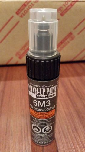Genuine toyota touch up paint 1/2 oz pen &amp; brush 6m3 silver spruce metallic