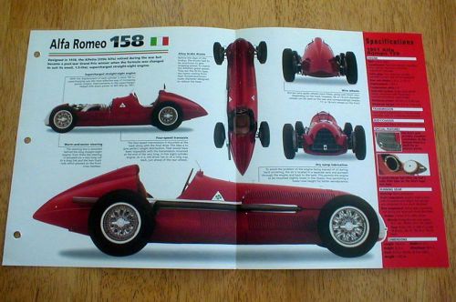 1951 alfa romeo 159 grand prix racer unique imp brochure