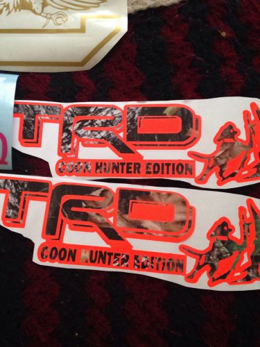 Camo &amp; hunter orange coonhunter trd custom decals