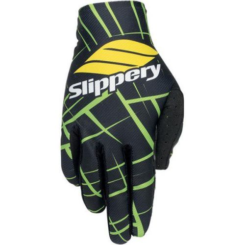 Slippery mens flex lite wtercraft jetski gloves--black/green-sm