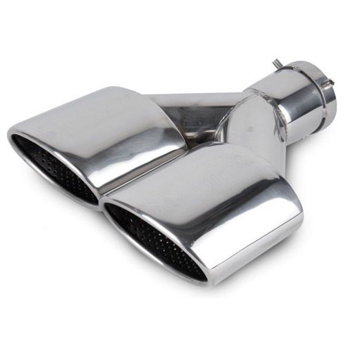 Rear tuning dress up stainless steel dual muffler 60mm for all cars