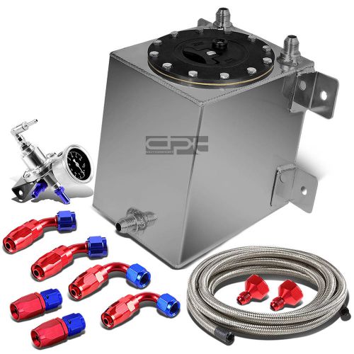 1 gallon lightweight aluminum fuel tank+cap+steel line kit+pressure regulator