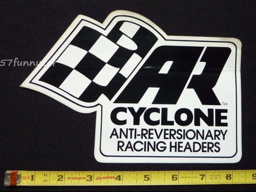 Ar cyclone anti-reversionary headers decal sticker~original vintage~nhra racing