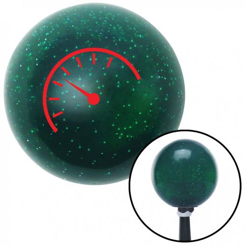 Red instrument gauge green metal flake shift knob with 16mm x 1.5