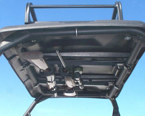 2016 honda pioneer 1000 &amp; crew utv overhead double gun rack adjustable 54"-60"