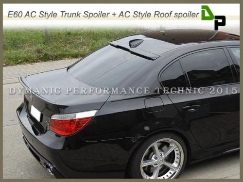 #668 jet black ac look trunk &amp; roof spoilers for bmw e60 5-series 4dr 2004-2010