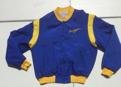 Vintage goodyear racing jacket blue official race large car