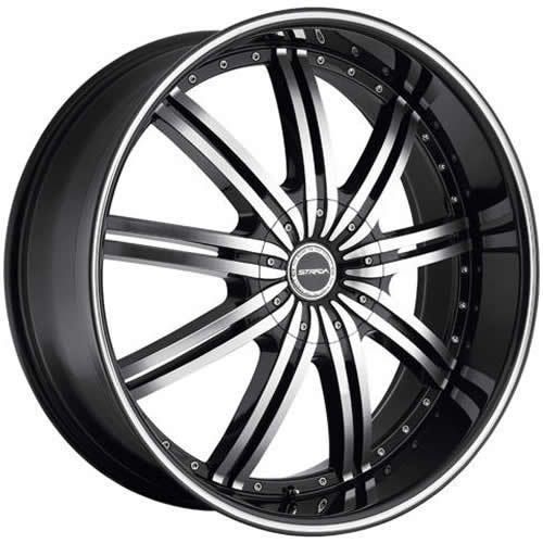 S33050340bm 20x8.5 5x100 5x4.5 (5x114.3) wheels rims black +40 offset alloy