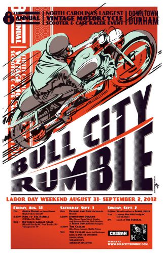 Vintage motorcycle poster honda yamaha suzuki cafe racer 59 ton up vincent ajs