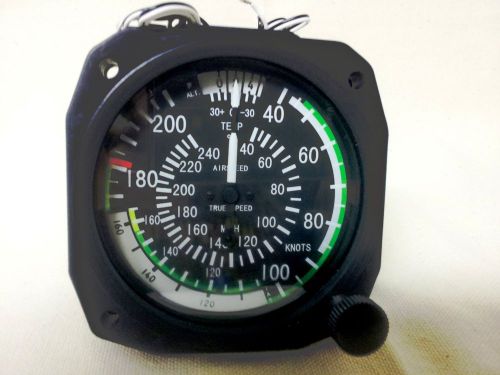 Remanufactured true airspeed indicator 40- 210 knots/40-240 mph lighted