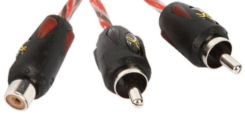 Stinger si42ym car stereo 1 female to 2 males rca interconnect premium cable new