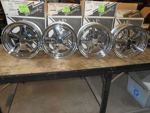 14 x 7&#034;  vintage nos    spectrum   pro snitz chrome wheel  rims ,  5 lug