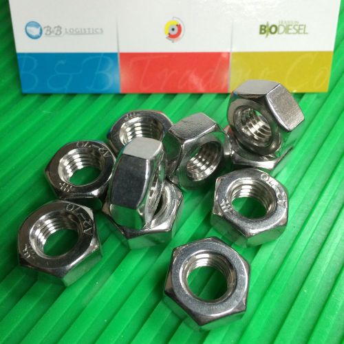 Metric m10 nuts, stainless steel metric nuts m10, bag of 10 standard m10 nuts