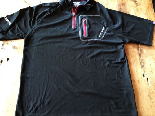 Polaris men's ops tech polo black short sleeve 1/4 zip nwot mint