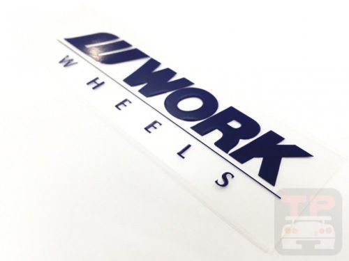 W20 work wheels disc sticker x1 decal blue 3.9 x 1.2 inch genuine jdm 130008