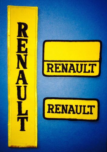 3 lot rare vintage 1970&#039;s renault sew on car club seat cover jacket patches