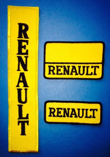 3 lot rare vintage 1970's renault sew on car club seat cover jacket patches