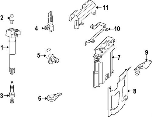 Porsche 95860210200 genuine oem ignition coil