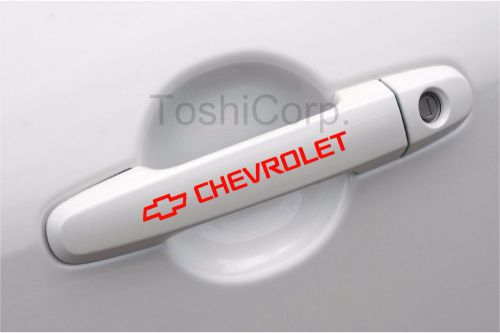 4 chevrolet stickers decals wheels door handle mirror chevy camaro corvette red
