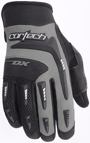 New cortech mens dx-2 comfort grip textile gloves, silver, small