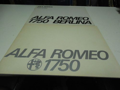 Alfa romeo 1750 berlina sales booklets (european + usa version)