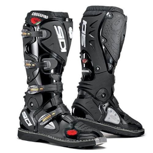 New sidi crossfire ta mx motocross dirtbike offroad boots black all sizes